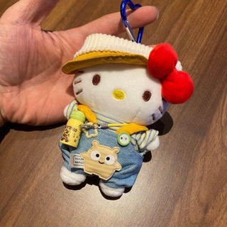 怪獸牛仔背帶褲 kitty 包掛件 毛絨玩偶 可愛kt掛飾 鑰匙圈禮物