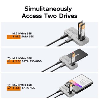 ♞,♘,♙MAIWO 2.5/3.5 英寸 SATA HDD/SSD 外殼 M.2 NVMe/SATA SSD 外殼適配