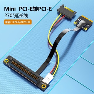 主機板Mini pci-e介面轉PCI-E延長線，minipci-e轉PCI-E,淨線長20CM
