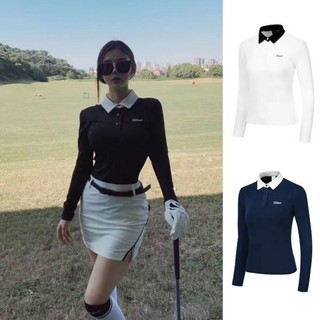 【Milky】高爾夫服裝女裝夏季長袖T卹 戶外運動休閒快乾透氣POLO衫GOLF衣服 高爾夫球上衣套裝 夏天高爾夫服飾穿