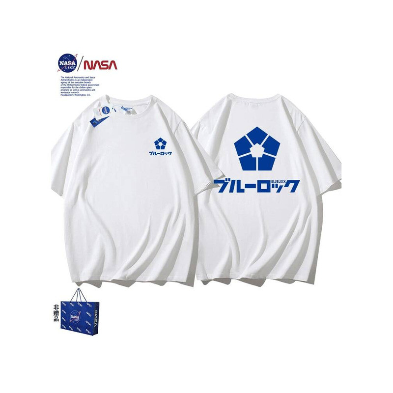 藍色監獄衣服 藍色監獄周邊 上衣 動漫T恤 NASA藍色監獄藍鎖禦影玲王潔世一凪誠士郎短袖T恤男夏季純棉衣服 46a