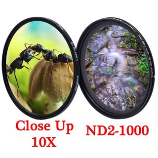 ♞,♘,♙KnightX Close-up +10 放大鏡+可調式減光鏡ND2-1000 52mm 55mm 58mm