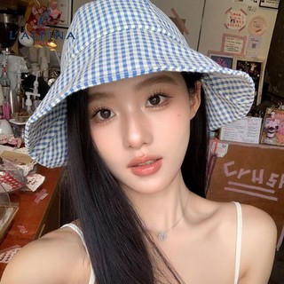 【尋一】台灣出貨 限時殺價 LALPINA 格子漁夫帽女2024新夏季出遊防曬遮陽百搭顯臉小大頭圍