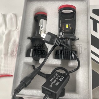 『台灣出貨』 全新 Y7D H4透鏡汽車摩托車通用LED大燈魚眼燈遠近光12-24V