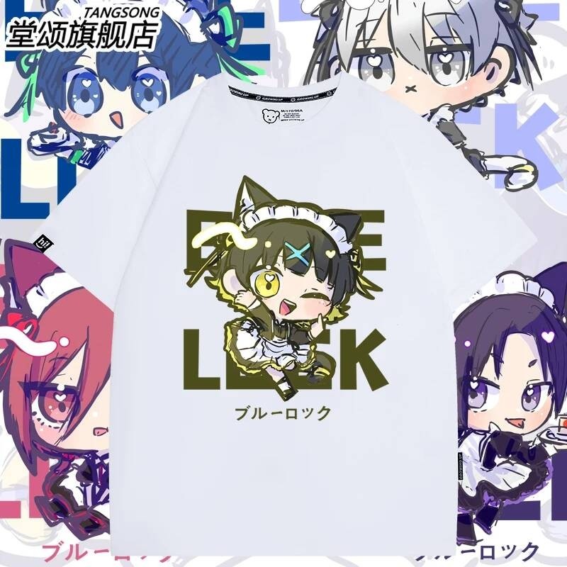 藍色監獄衣服 上衣 動漫T恤 藍色監獄周邊 藍色監獄動漫藍鎖cos短袖潔世一蜂樂回T恤夏季男女純棉寬松衣服夏 45e