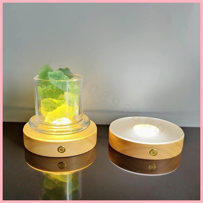新店下殺🔥 酒杯燈座臥室DIY發光底座座發光家用擺件底座帶燈led發光杯墊酒吧