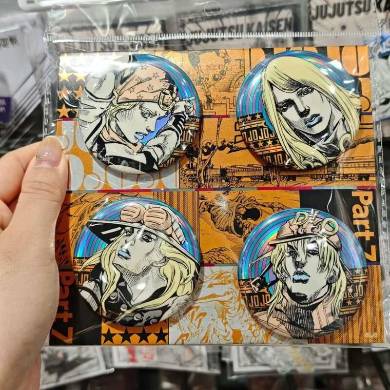 JOJO的奇妙冒險徽章 禮物 胸章 動漫吧唧 JOJO的奇妙冒險飙馬野郎原畫展自製喬尼傑諾吧唧徽章瓦倫泰谷 8c8