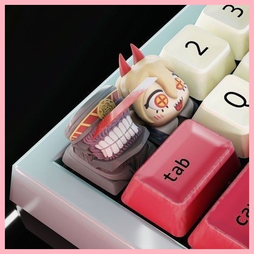 新店下殺🔥滿額免運 電鋸人鍵帽客制化機械鍵盤個性立體鍵帽波奇塔電次帕瓦武士