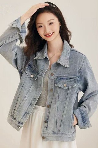 Spring And Autumn Denim Jacket Women's Short Denim Jacket 20