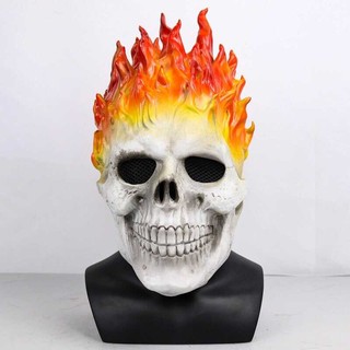 萬聖節面具 整人面具 萬聖節裝扮 裝扮道具 整人道具 萬聖節臉譜惡靈騎士面具鬼面騎士頭套骷髏車神面罩cos靈魂戰車