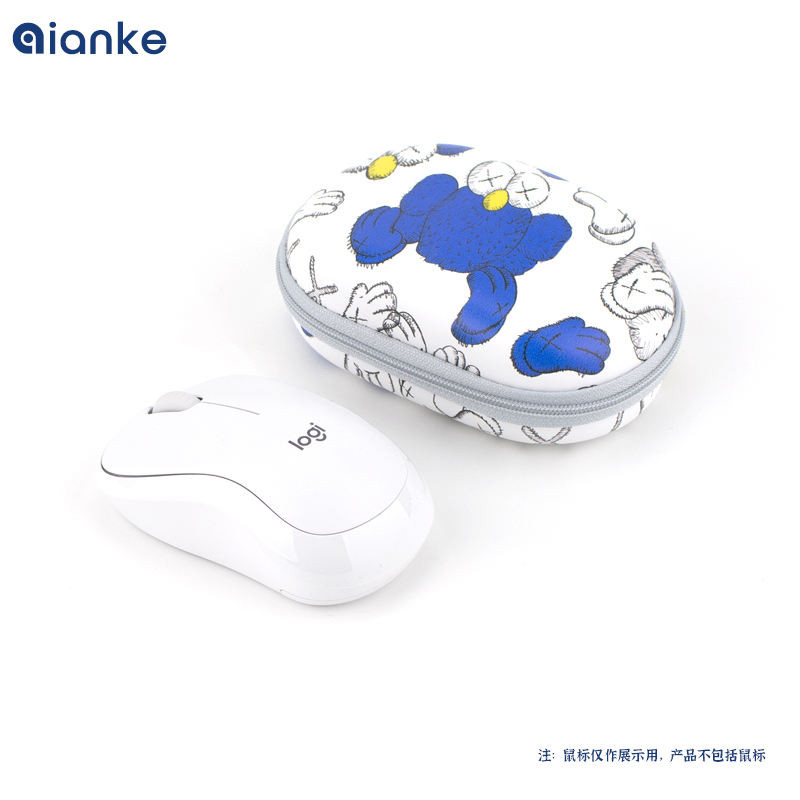 適用於羅技M221滑鼠收納包專用m220滑鼠包M235收納盒新潮時尚卡通便攜M325s保護套防摔抗壓硬殼男女