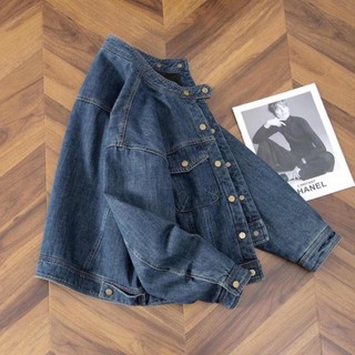 Denim Quilted Cotton Jacket Winter Fashionable Design Stand