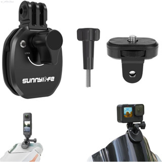 ♞,♘,♙Sunnylife 摩托車擋風玻璃安裝夾鋁適用於 Gopro Hero 13 12/DJI OSMO 360