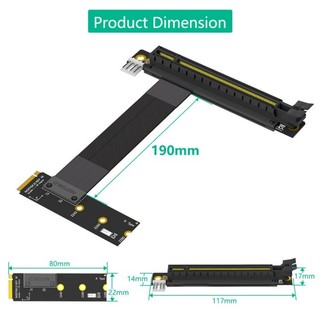 ♞,,Jmt M.2 NGFF Key M 到 PCI-E 16x 顯卡轉接卡,帶 Nvme 到 PCI-E 6X