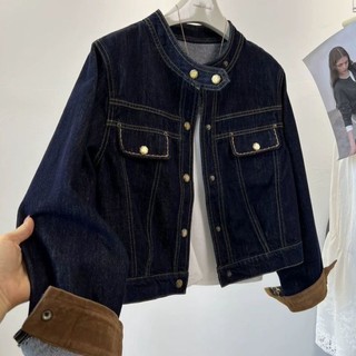 Designed Short Retro Denim Jacket For Women Autumn 2026 New