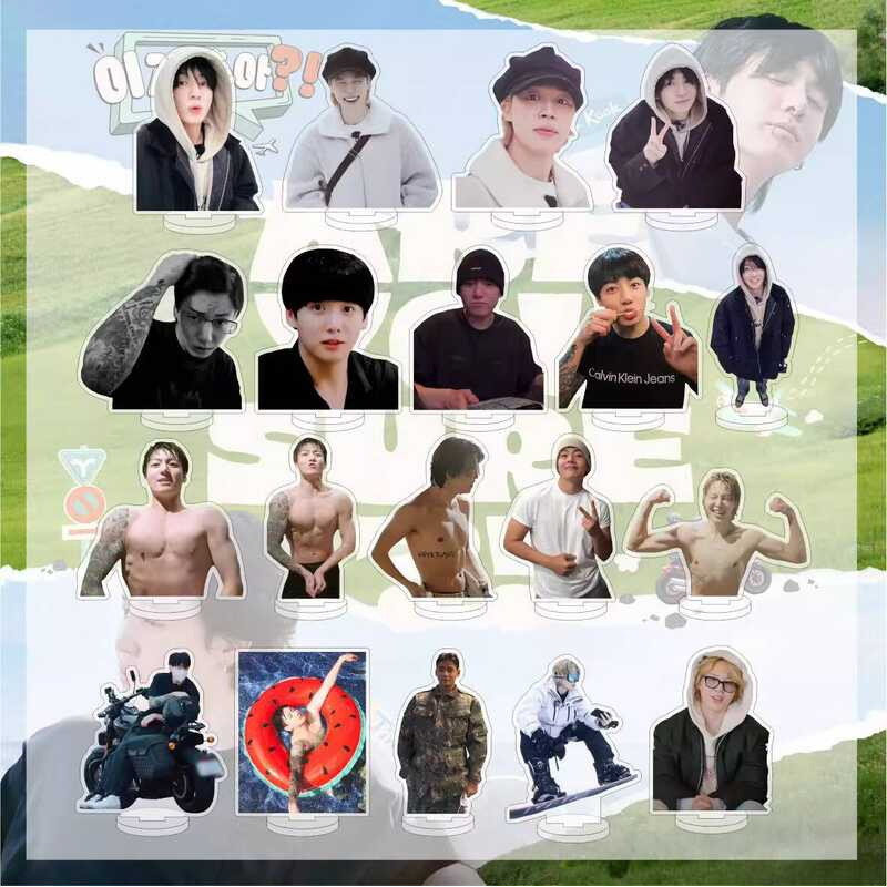 金泰亨立牌 亞克力立牌 禮物 桌面擺件 V金泰亨Jung kook jimin田久國亞克力雙面高清立牌明星周邊 67c