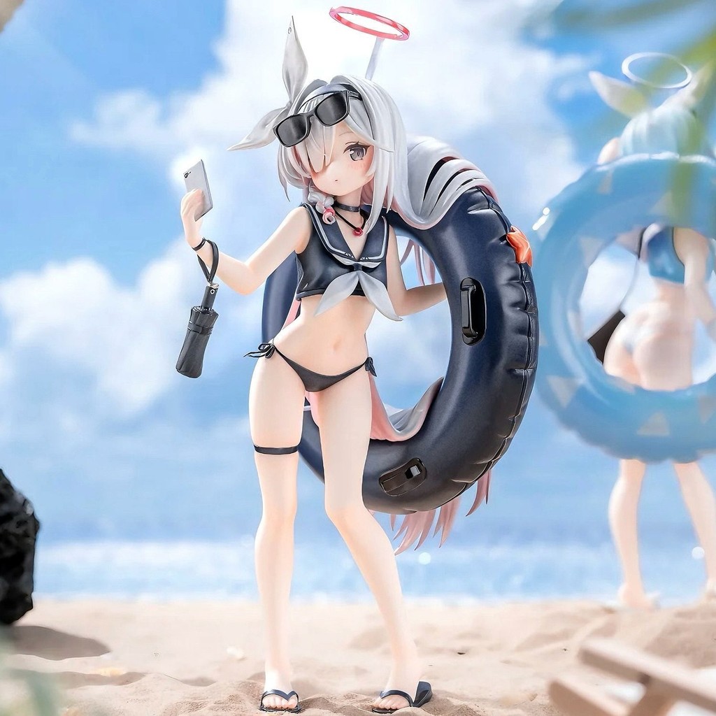 蔚藍碧藍檔案【日版】阿羅娜黑色 藍色 諾亞兔可愛手辦禮物Asai