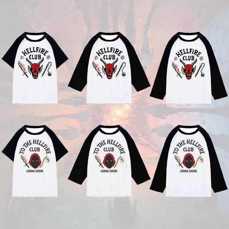 怪奇物語4cos服 Stranger Things 地獄火俱樂部純棉T恤達斯汀襯衣 漫展 二次元周邊 78c