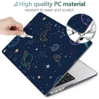 ♞新店特惠 ,【4件套】星空宇宙 平面硬殼 Macbook Air Pro 保護殼 M1 M2晶片 A2337 A268