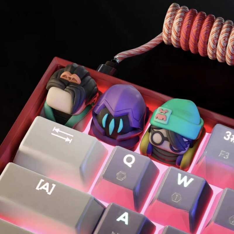 無衛契約鍵帽 鍵帽客製化 鍵帽瓦蘿蘭特鍵帽蓋可捷風蓋可 機械鍵盤 鍵帽 桌面擺件 生日禮物 禮物 鍵帽動漫 ab0