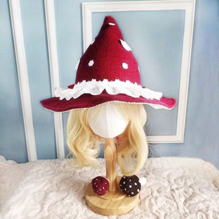 原創lolita甜係可愛軟妹百搭紅蘑菇女孩頭飾大帽子兒童成人輕奢帽