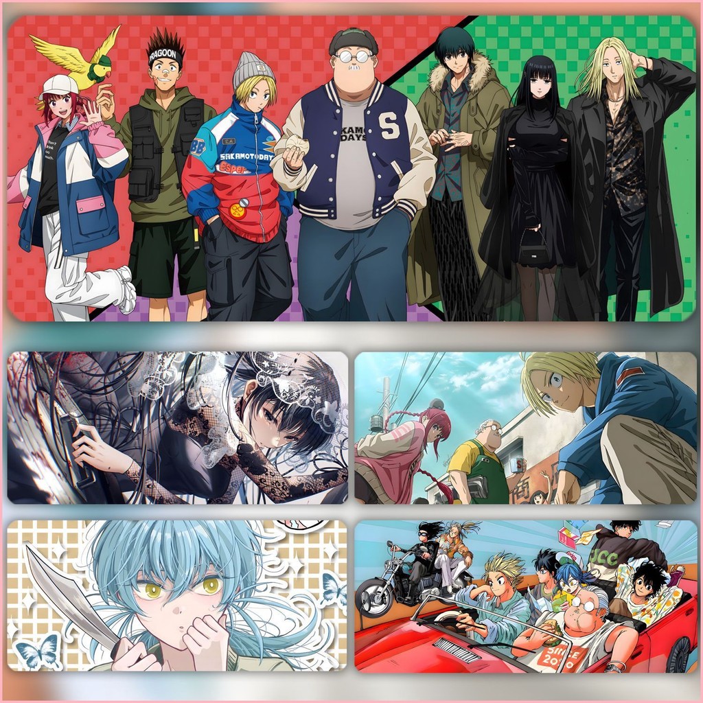 坂本日常鼠標墊南雲超大號電腦鍵盤辦公桌墊赤尾晶動漫周邊朝倉信