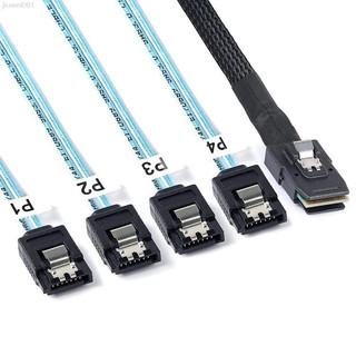 ♞,♘,♙,,新品 Mini SAS (SFF-8087) 轉 4 x SATA 7 針母頭正向分線 6Gbps 數據線