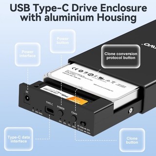 ♞,♘,♙新店開業 MAIWO 雙托架 USB C M.2 NVMe SSD 外殼轉 3.5'' 2.5'' SATA