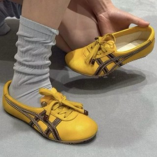 日本代購 VERSACE × Onitsuka Tiger 圓頭綁帶低幫休閒女款