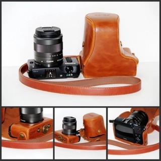 ♞,♘,Canon EOS M M2 M3 M5 M6 M50 M10 M100 M200二件式相機皮套 附揹帶 相機包