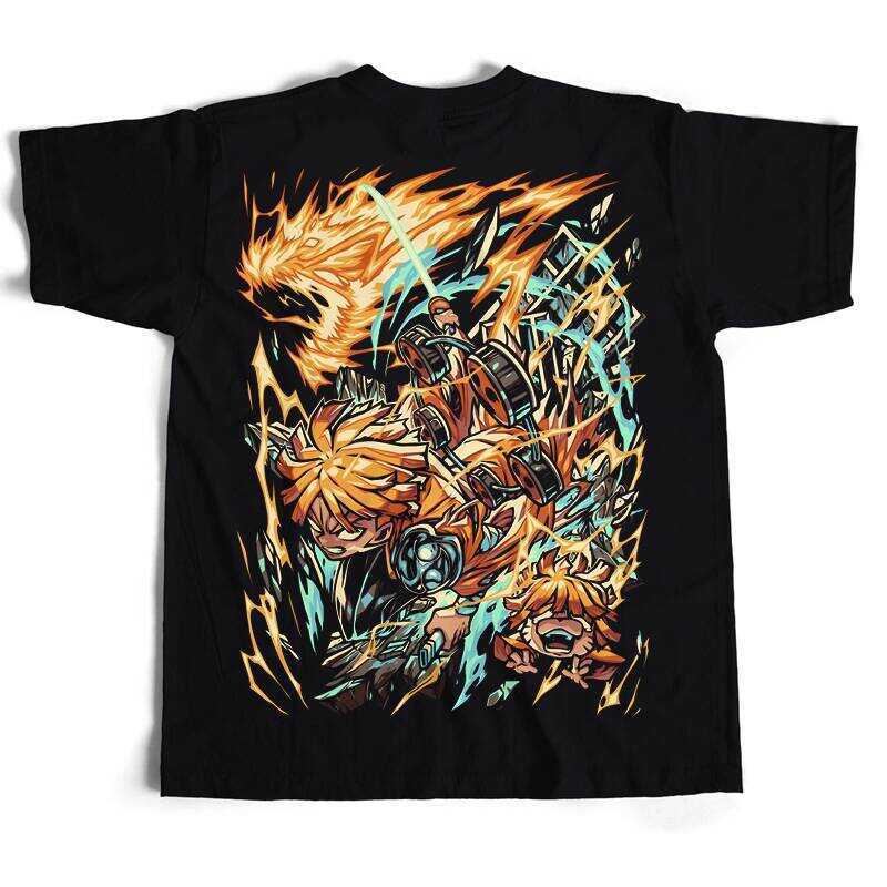 動漫周邊 動漫T恤 鬼滅之刃 Demon Slayer鬼滅之刃我妻善逸ZENITSU短袖T恤上衣服周邊漫畫體恤 fa4