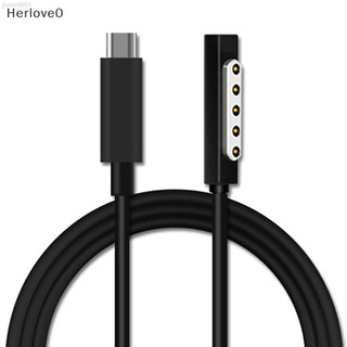 ♞,♘,♙微軟 Herlove USB C 型電源充電器充電線適用於 Microsoft Surface Pro 1/2