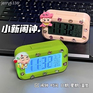 智能鬧鐘 LED鬧鐘 電子鐘 床頭鬧鐘 小新貼片可愛卡通裝飾電子鬧鐘迷你鬧鐘學生起床可計時時鐘鬧鐘 溫度/日期/星期