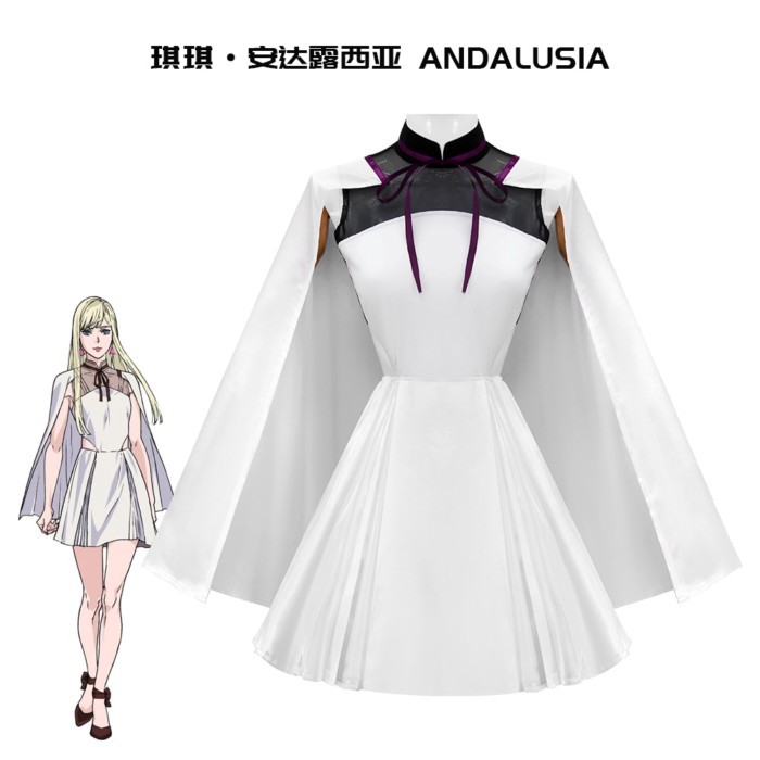 機動戰士鋼彈cos服琪琪·安達露西亞優雅洋裝動漫角色cosplay服 X 2 A 1