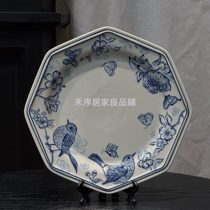 🔥推薦 陶瓷盤 點心盤 釉下彩下午茶 法式陶瓷下午茶 法式釉下彩下午茶 陶瓷釉下彩下午茶 法式陶瓷釉下彩下午茶 0103