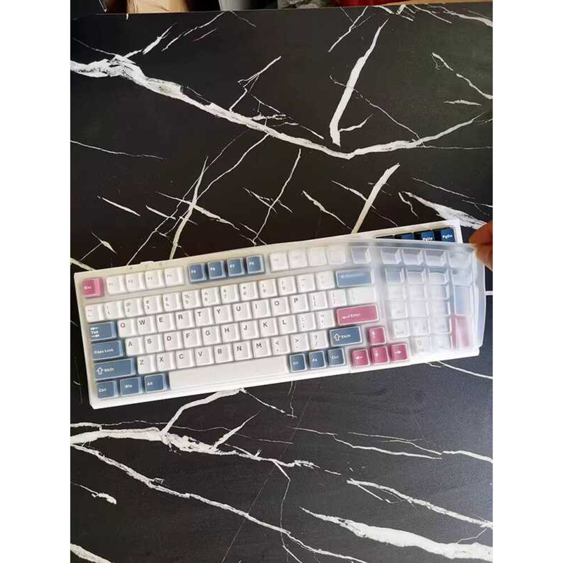 適用於VGN S99遊戲動力機械鍵盤保護膜臺式機電腦按鍵防塵套凹凸墊罩矽膠透明鍵位全覆蓋配件 chenv2