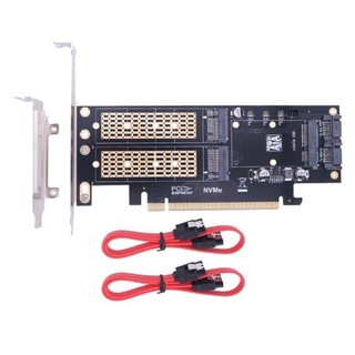 ♞,M.2 NVMe SSD NGFF 轉 PCIE 3.0 X16 適配器 M Key B Key MSATA PC