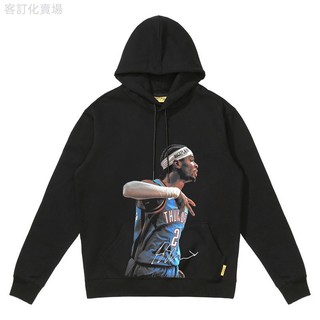 sga 亞歷山大 nba MVP 美式復古帽t 男生帽t 印花連帽衛衣 720g重磅純棉帽踢 大尺碼寬鬆上衣