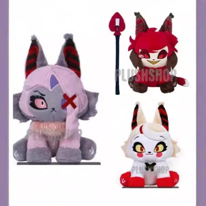 【好物優選】跨國新品 Vaggie Meow Hazbin Hotel地獄客棧維姬貓毛絨玩偶公仔 7 G V W