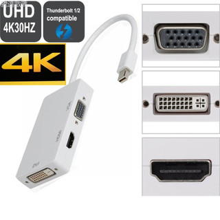 ♞,♘3 合 1 4K Thunderbolt Mini DP Displayport 轉 VGA DVI HDMI 兼