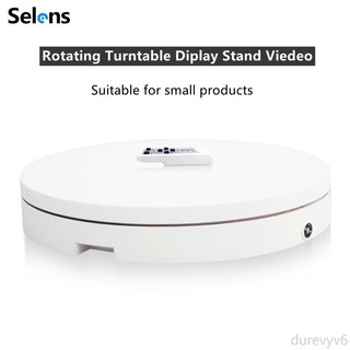 ,Selens 電動旋轉展示轉盤 20CM USB 電動旋轉 360 度支架支架影片拍攝道具攝影