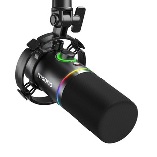 ♞MAONO(閃克) PD200X動圈麥克風USB/XLR雙模動圈麥克風播客錄音話筒遊戲麥克風帶軟體，可程式設計RGB