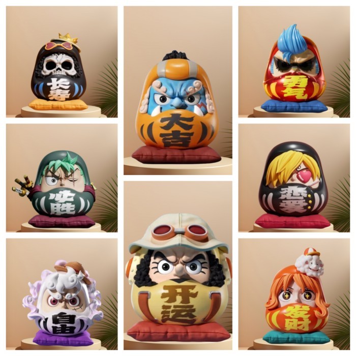 ️台灣出貨️ 達摩海賊王手辦路飛索隆山治娜美甚平布魯克禮物車載擺件