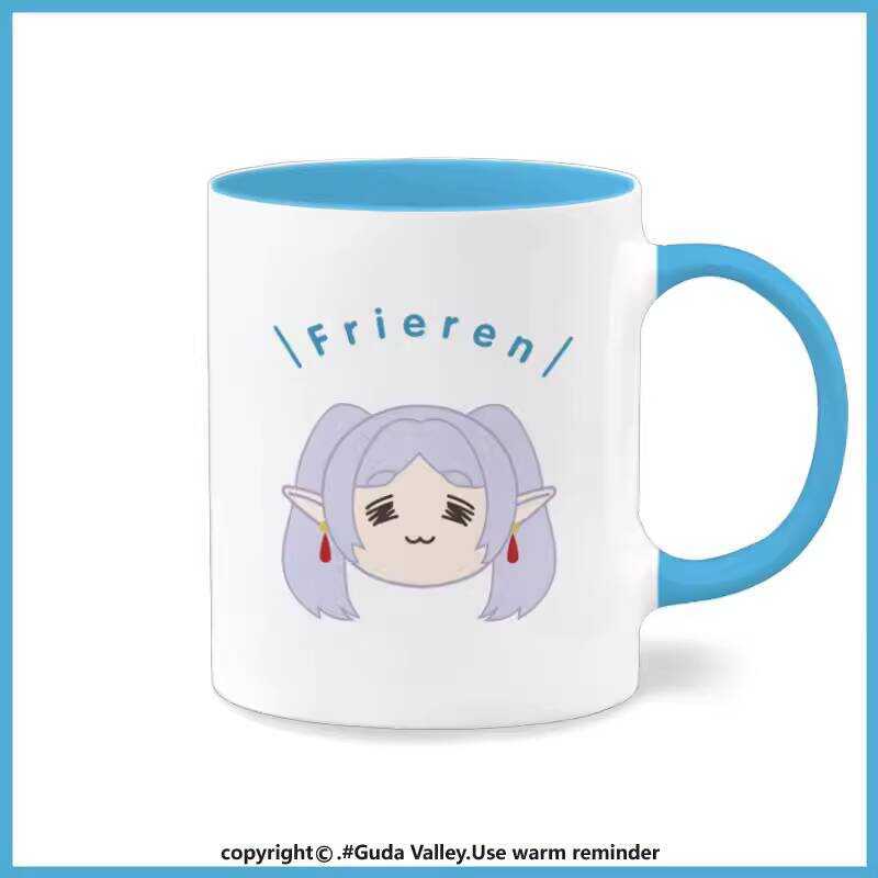 葬送的芙莉蓮馬克杯 水杯 二次元馬克杯 葬送的芙莉蓮周邊  葬送的芙莉蓮周邊Q版辛美爾芙莉蓮同人陶瓷馬克杯二次元動漫杯子