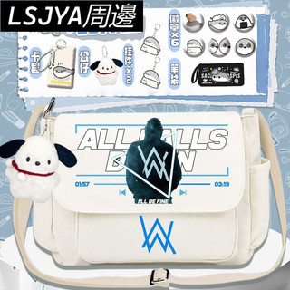 艾倫沃克斜挎包男alan walker潮牌單肩包休閑大容量斜跨背包潮流 77c6