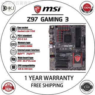 ♞,♘英特爾 MSI 二手微星 Z97 GAMING 3 LGA 1150 ATX 遊戲主機板支持第 4 代/第 5 代