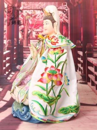 可開發票💖 南海觀世音菩薩神像千手觀音披風神明雪衣神衣蓮花佛像神袍披肩