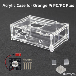 Orange Pi PC Plus 的 Orange Pi PC 亞克力外殼透明透明外殼盒可選冷卻風扇散熱器相容 Or