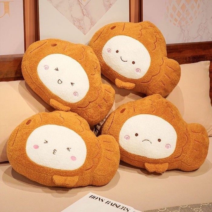 免運🚚 鯛魚燒沙發宿舍學生靠墊女生多巴胺超軟抱枕漢堡麵包便宜玩偶