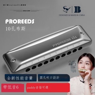 優選💜 proreeds十孔口琴圓吹嘴藍調網paddy調音布魯斯boogieman園園同款